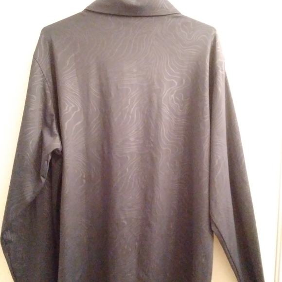 MAelreg performance polo Long sleeve XL Dark blue swirl pattern yellow t… - Picture 2 of 15